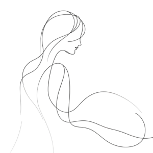 Poster Line Art, Daydreaming girl, Wandbild, Wanddeko, Poster Vintage, One Line, Strichzeichnung